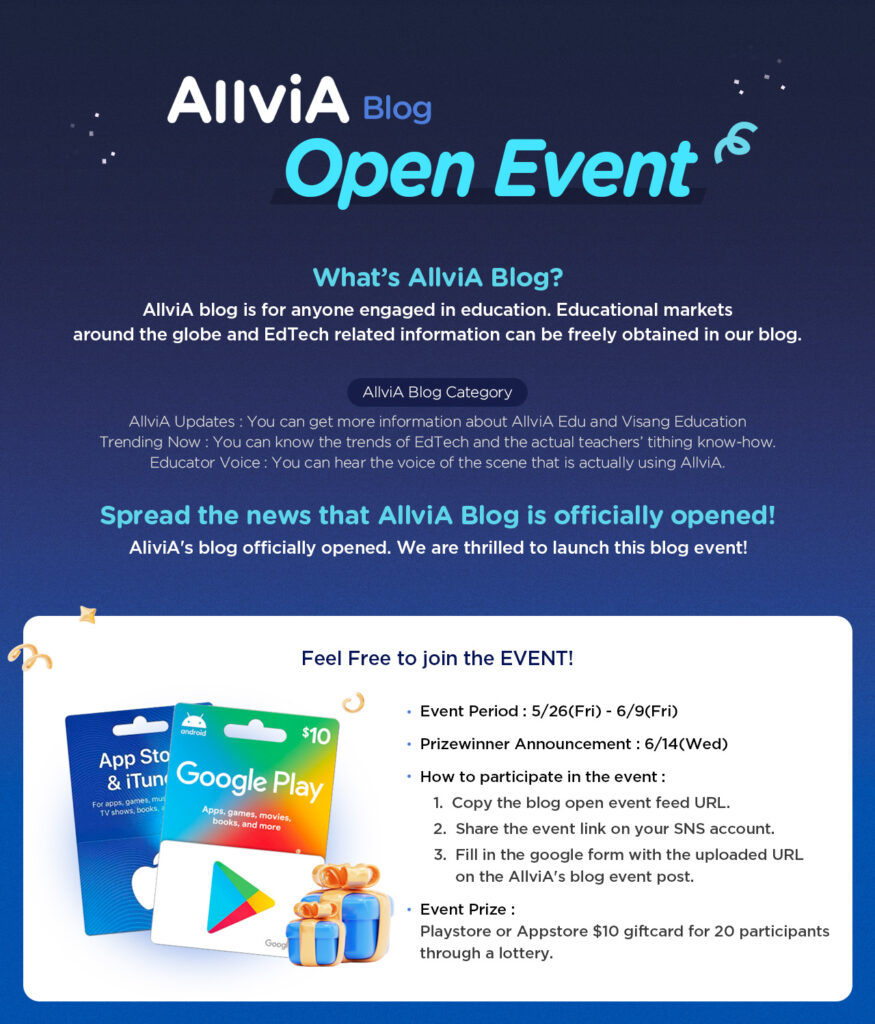 Through our AllviA blog, we will share updated information on EdTech issues and educational trends all around the world.